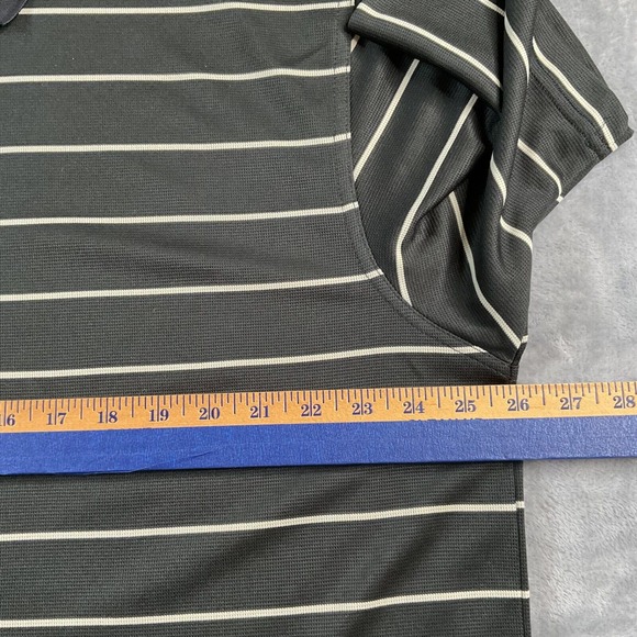 PGA Tour Polo Shirt Men 2XL Black Striped Short Sleeve Golf Casual Outdoors NWOT - Picture 9 of 14